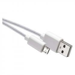 USB kbel 2.0 A/M - micro B/M 1m biely