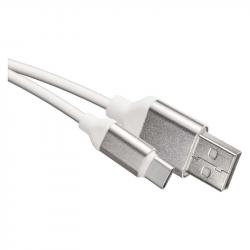USB kbel 2.0 A/M - C/M 1m biely