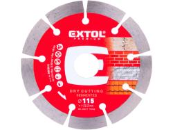 Kot�� rezn� diamantov� segmentov�, o115x1,8mm, such� rezanie, EXTOL PREMIUM