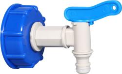 Ventil Strend Pro, z�hradn�, 3/4", 16 mm, s redukciou na IBC n�dr�, PVC