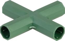 Spojka Strend Pro, 16 mm, tvar X, konektor na z�hradn� oporn� ty�e