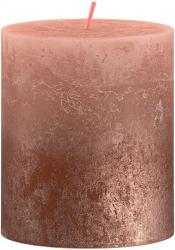 Svieka Bolsius Rustic, valcov, Vianoce, Sunset Creamy Caramel+ Copper, 80/68 mm