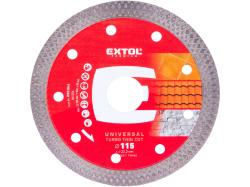 Kot�� rezn� diamantov� Turbo Thin Cut, o115x1,2mm, such� a mokr� rezanie, EXTOL PREMIUM