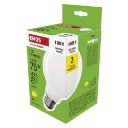 LED �iarovka Filament G95 / E27 / 7,8 W (75 W) / 1055 lm / Neutr�lna biela
