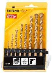 Sada vrtkov Strend Pro FD023, 8 dielna, 3-10 mm, TiN, do muriva