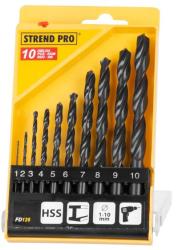 Sada vrtkov Strend Pro FD126, 10 dielna, 1-10 mm, HSS, do kovu