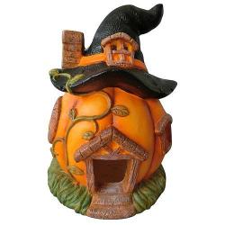 Dekorcia MagicHome Nature, Tekvica, domek s klobkom, keramika, 31 cm