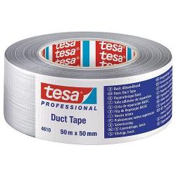 Pska tesa BASIC Duct Tape, lepiaca, strieborn, textiln, 50 mm, L-50 m