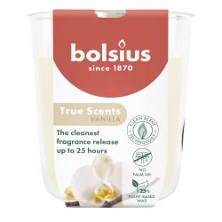 Svieka Bolsius True Scents, vanilka, 80x73 mm, v skle