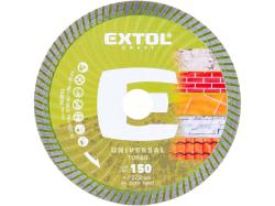 Kot�� rezn� diamantov� Turbo, 150x2,4mm, such� a mokr� rezanie, EXTOL CRAFT