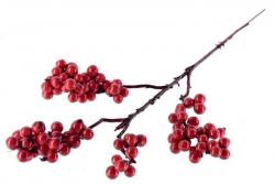 Vetvika MagicHome Vianoce, Berries.Red6, erven, 28 cm
