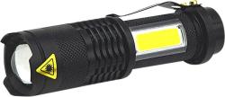 Svietidlo Strend Pro Flashlight NX1040, 3 W, 70+65 lm, s bonm svetlom, Zoom, 1xAA, Sellb