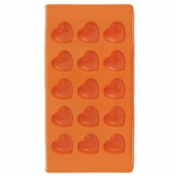 Forma silikón na čokoládu Srdce 15 oranžová