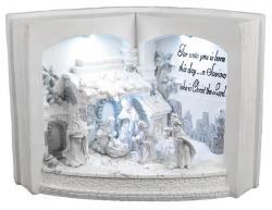 Dekorcia MagicHome Vianoce, Betlehem v knihe, 3 LED, 3xAA, interir, 27,50x12x19 cm