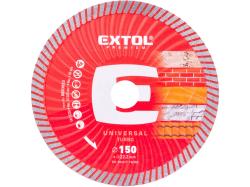 Kot�� rezn� diamantov� Turbo, o150x2,4mm, such� a mokr� rezanie, EXTOL PREMIUM