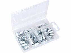 Matice nitovacie oce�ov�, M3-M4-M5-M6-M8, sada 40ks, FORTUM