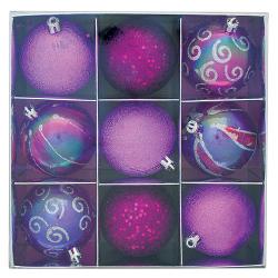 Gule MagicHome Vianoce, 9 ks, fialov, mix