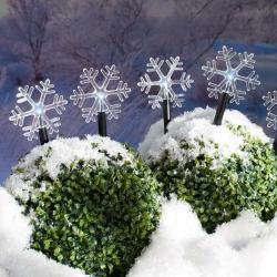 Re�az MagicHome Vianoce Frozen SnowFlake, 5 LED studen� biela, 3xAA, IP44, exteri�r, osvet
