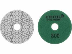 Kot�� diamantov� le�tiaci na such� zips, O100mm, P800, EXTOL PREMIUM