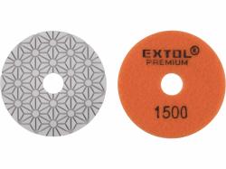Kot�� diamantov� le�tiaci na such� zips, O100mm, P1500, EXTOL PREMIUM
