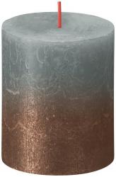 Svieka Bolsius Rustic, valcov, vianon, Sunset Eucalyptus Green+ Copper, 80/68 mm