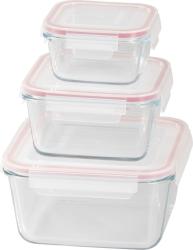 Dza MagicHome, sada 3 ks, sklenen, sklo, tvorcov, s vekom, 450/1000/1900 ml