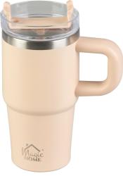 Termohrn�ek MagicHome, na k�vu/�aj, 550 ml, so slamkou, nerez