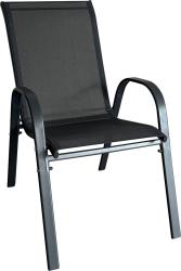 Stoli�ka LEQ KAREN, �edo-�ierna, terasov�, 56x68x93 cm