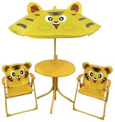 Set z�hradn� LEQ MELISENDA Tigre, tiger, slne�n�k 105 cm, st�l 50 cm, 2 stoli�ky, detsk�