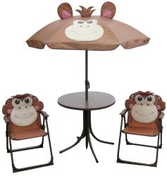 Set z�hradn� LEQ MELISENDA Mono, opica, slne�n�k 105 cm, st�l 50 cm, 2 stoli�ky. detsk�