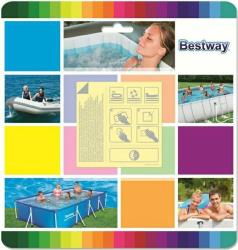 Sada na opravu baz�nov Bestway� 62091, na opravu baz�nov a nafukova�iek, 10 ks, 65x65 mm