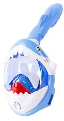 Maska norchlovacia Shark, celotvrov, pre deti 4+, XS, modr