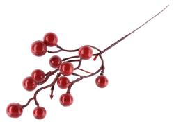 Vetvika MagicHome Vianoce, Berries.Red12, erven, 24 cm