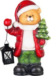 Dekor�cia MagicHome Vianoce, medve� s lamp�om, magn�zia, 24x17,5x38 cm