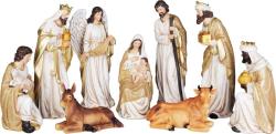 Dekor�cia MagicHome Vianoce, betleh�m, 9-dielny, polyresin, v��ka max. 25 cm
