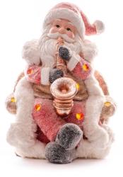 Dekorcia MagicHome Vianoce, Santa so saxafnom, LED, 3xAAA, 28x27x36 cm