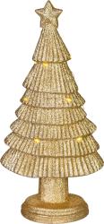 Dekor�cia MagicHome Vianoce, strom�ek LED, polyresin, zlat�, 15,5x11x31 cm