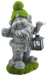 Dekorcia MagicHome Gecco, Trpaslk s lampikom, magnesia, 25x20x45 cm
