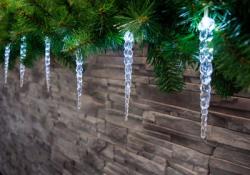 Reaz MagicHome Vianoce Icicle, 12x LED studen biela, 12 cencov, 3xAA, IP44, exterir,