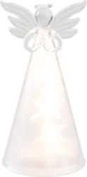 Dekorcia MagicHome Vianoce, anjel, LED, sklenen, 3xAAA, 7x15 cm