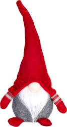 Postavika MagicHome Vianoce, kriatok s krtkymi nohami, ltkov, erveno-siv, 15x9x33 c