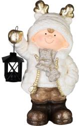 Dekorcia MagicHome Vianoce, Chlapec s lampou, 16.5x23x42 cm