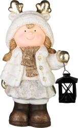 Dekorcia MagicHome Vianoce, Dievatko s lampou, 15x22.8x40 cm