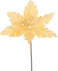 Kvet MagicHome Vianoce, Poinsettia, zlat, 30 cm, vekos kvetu: 20,5 cm