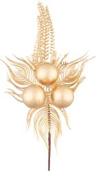 Vetvika MagicHome Vianoce, pvie pierka, zlat, 22 cm