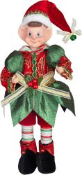 Dekorcia MagicHome Vianoce, Elf, erven-zelen, 30 cm