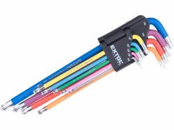 K���e Torx farebn� pred�en�, 9ks, T10-T50mm, S2, EXTOL PREMIUM