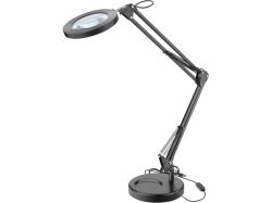 Lampa stolov s LED a lupou, 1300lm, nastaviten rameno, USB napjanie, ierna