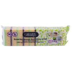 Hubka York Prestige Bacteria STOP, pongia na riad, 9x6x3 cm, 10 ks