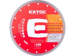 Kot�� rezn� diamantov� Turbo Thin Cut, o230x2,0mm, such� a mokr� rezanie, EXTOL PREMIUM
